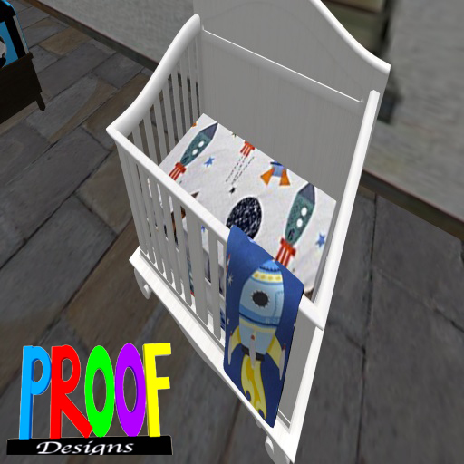 Proof Design - midnight lullabye Crib Bedding- rockets