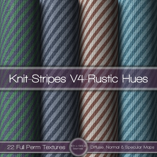 {L} Knit-Stripes V4-Rustic Hues