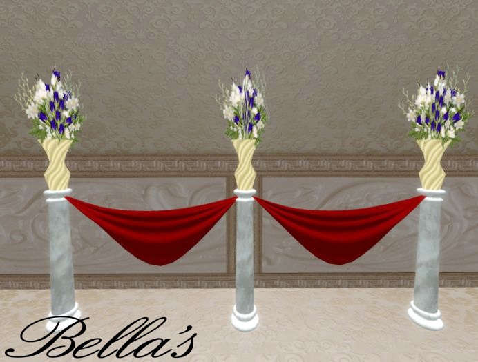 Wedding Flowers Column Blue Roses