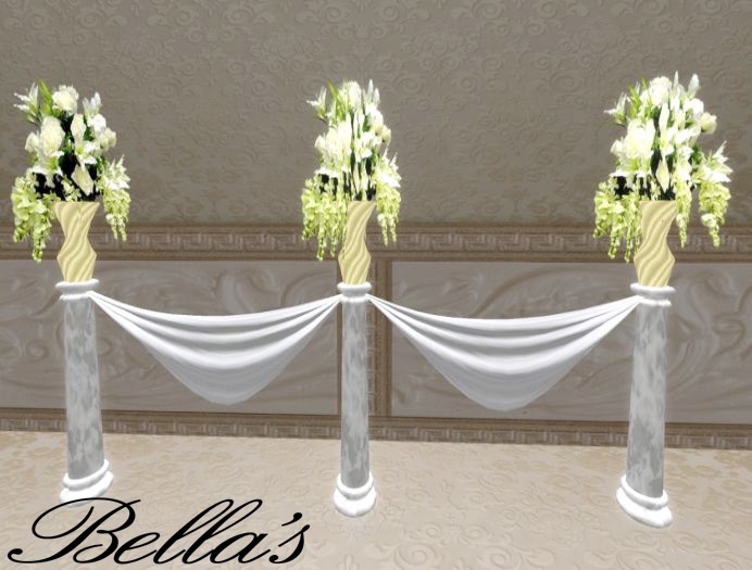 Wedding Flowers Column White