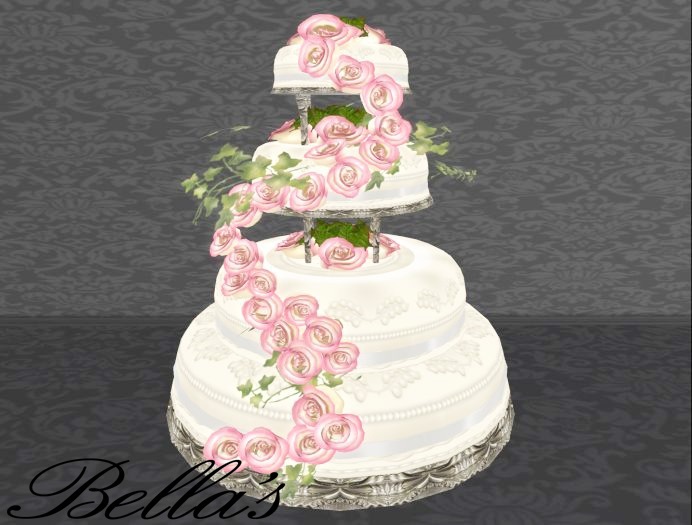 Wedding Cake Rosa Roses Light