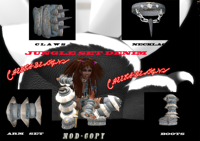 Jungle set Denim / Cheeta Designs