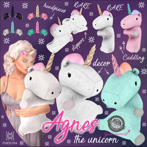 Phedora ~ Agnes Unicorn headpiece  ( Modify ) ~Night