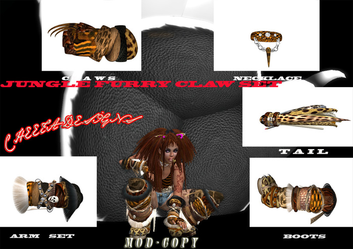Jungle Furry claw Set / Cheeta Designs