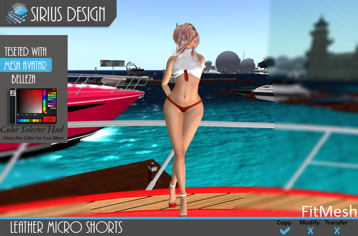 Sirius Design Leather Micro Shorts Belleza