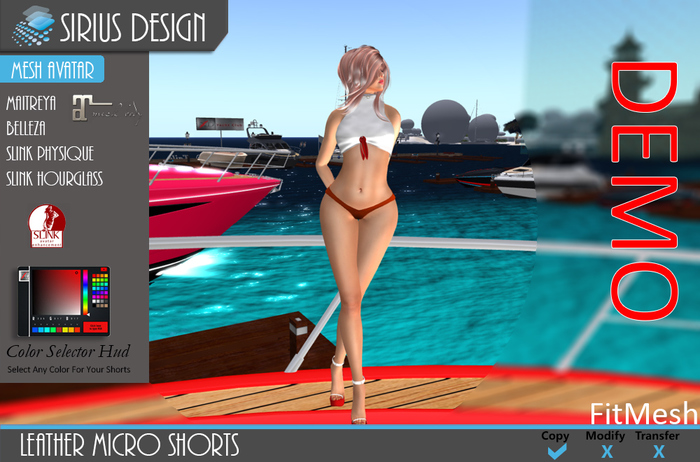 Sirius Design Leather Micro Shorts demo Boxed==All DEMOS==