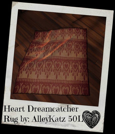 Heart Dreamcatcher Rug ::AlleyKatz:: BOXED