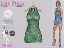 Lara Dress Sequin Green