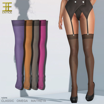 Second Life Marketplace - Entice - Mrs. Robinson Nylons - Pinstripe X