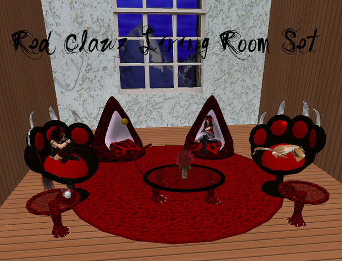 Red Clawz Living Room Set