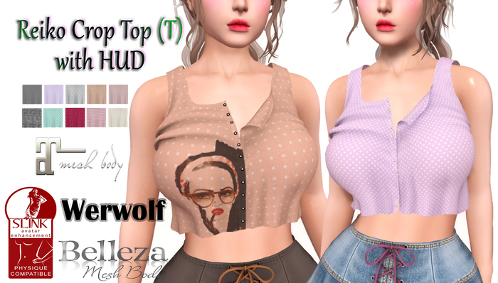 -=Shein=- Reiko Crop Top (T)
