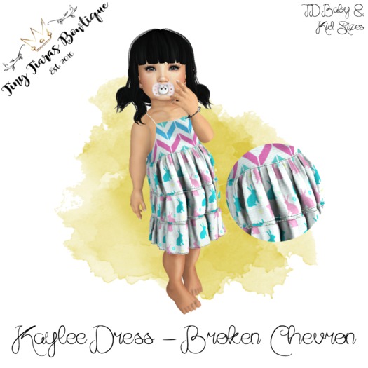 Tiny Tiaras Bowtique - Kaylee Dress / Broken Chevron