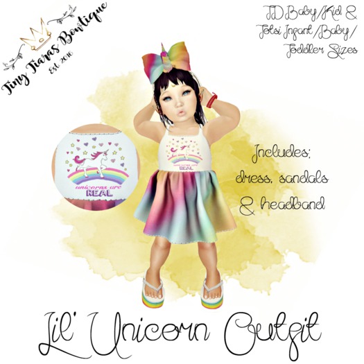 Tiny Tiaras Bowtique - Lil' Unicorn Outfit