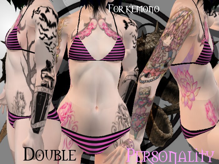 Kemono tattoos - Double Personality