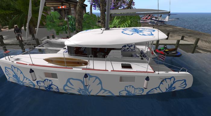 Ocean Beach Blue Flowers