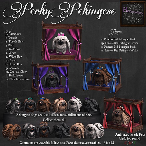 16. *HEXtraordinary* Princess Bed Pekingese - Chocolate - RARE