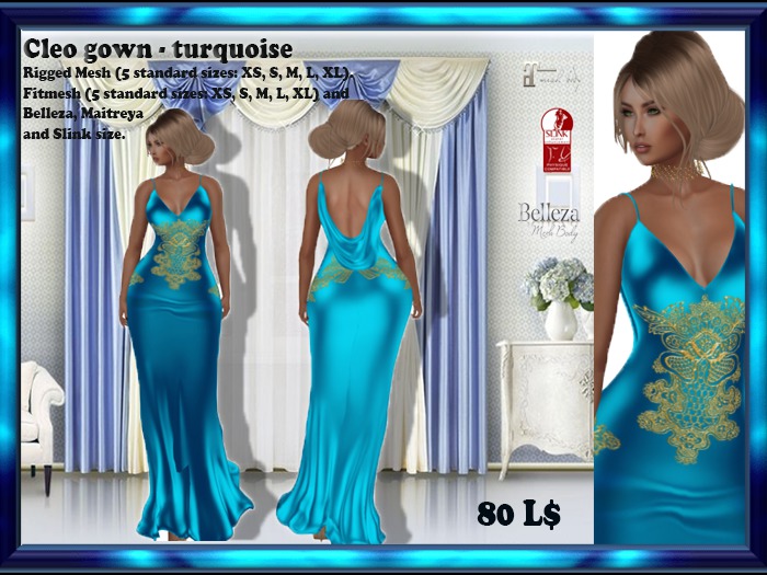 LS Cleo Dress turquise