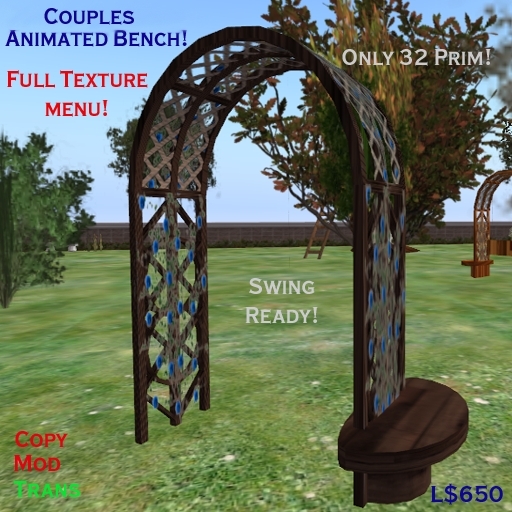 Arch (wood) w/bench for Swing