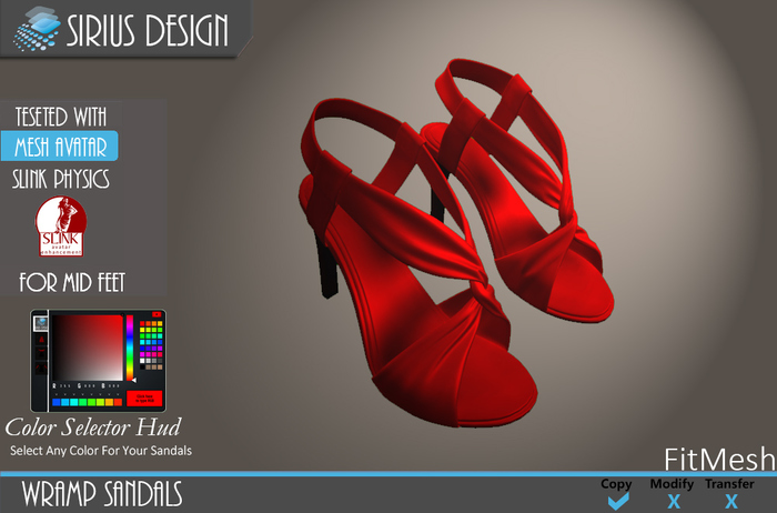 Sirius Design Wrap Sandales  For SLINK Boxed