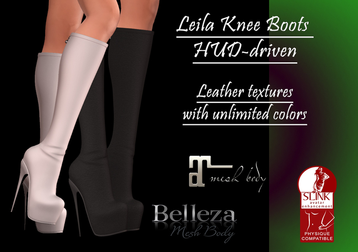 :Fluff: Leila Knee Boots HUD-driven