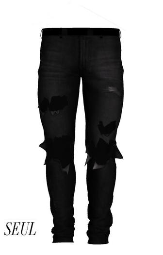 \\ SEUL GARCON // Knee Rip Jeans - Onyx