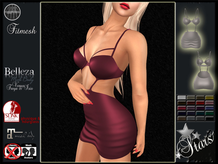 Stars - Maitreya dress, slink hourglass, physique, Belleza - Rain