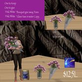 Pink/Wht Tulip Bouquet  & Glass vase tulips 1 to give away