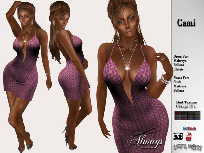 Always Design*Cami deep cleavage outfit  BAG