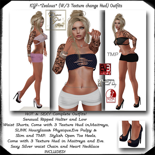 !CGF-*Zealous* (W/Texture Change Hud) Outfits