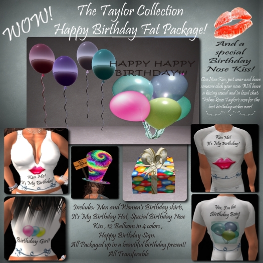 WOW~ THE PERFECT GIFT!  Birthday Package Pack