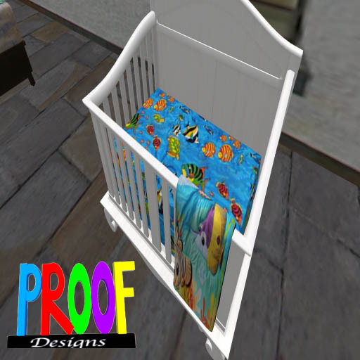 Proof Design - midnight lullabye Crib Bedding- fish