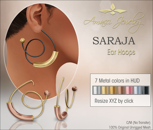 Amacci Jewelry - Saraja - Ear Hoops