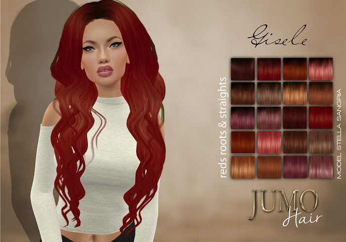 Second Life Marketplace - .:JUMO:. Gisele Hair Reds *ADD ME*