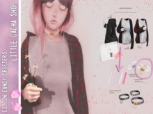 . offbeat . and you : clear O ring choker (Gold/Sky)