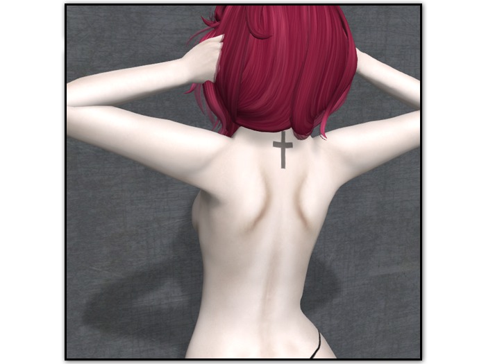 .: ISHTAR TATTOO :. Cross Upper Back [Omega Applier]