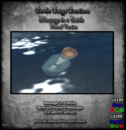 Message in the bottle Named-Copy Version