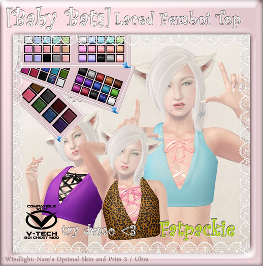 [Baby Bats] Laced Femboi Top FATPACKIE (ADD me)