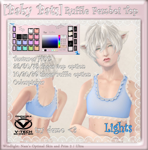 [Baby Bats] Ruffles Femboi Top Lights (ADD me)