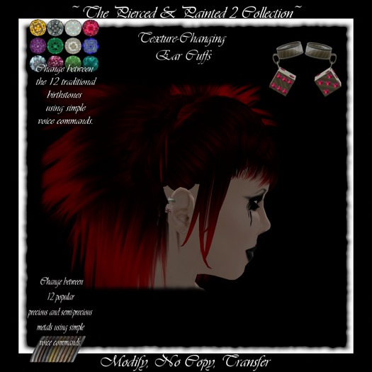PAP2-Dice Piercing-Ear Cuffs