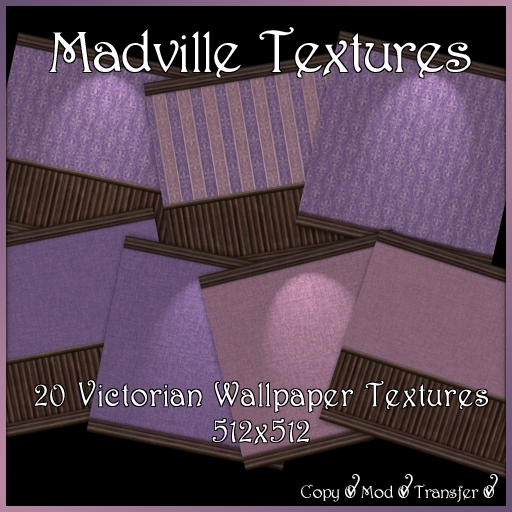 Madville Textures - Lilac Victorian Wallpaper Textures