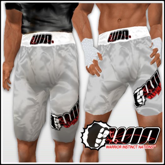 WIN Silver Trunks White Elastic