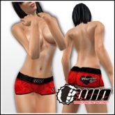 WIN Red Lowrider Trunks Black Elastic