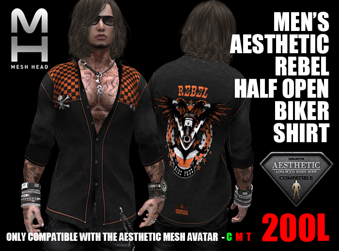 Mesh Head - Aesthetic Rebel Biker Shirt