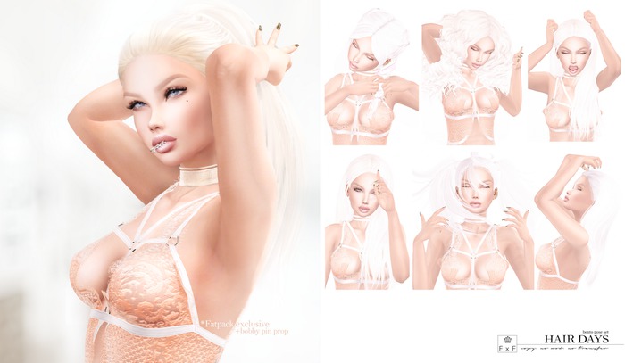 FOXCITY. Hair Days Bento Pose Set