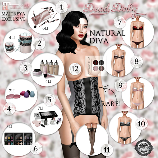 12. Dead Dollz - Natural Diva - Guepiere RARE