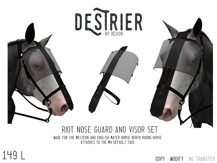 Destrier by Design - WH Ridable Bento Riot Nose Guard Set