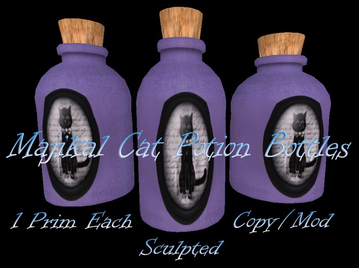 Majikal Cat Potion Bottles