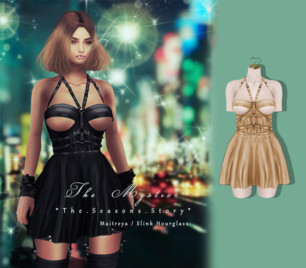 *The Mystic* Gothic Belt dress (Begie)
