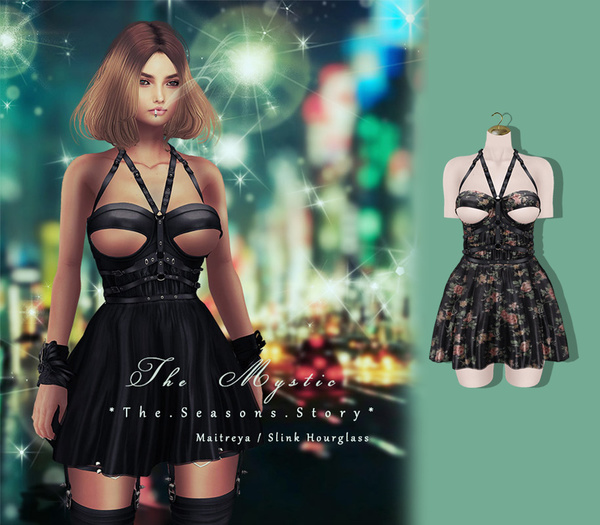 *The Mystic* Gothic Belt dress (Blue)