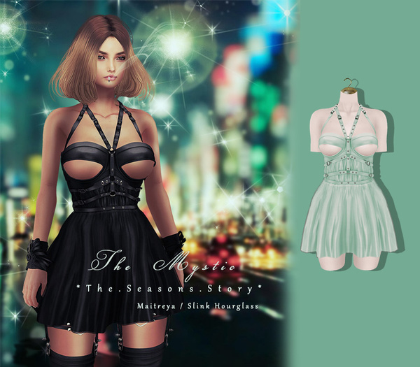 *The Mystic* Gothic Belt dress (Mint)